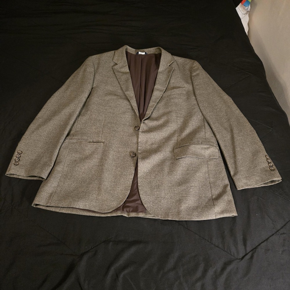 Croft & Barrow Sport Coat Mens 44R Gray Viscose Blend Tweed Classic Fit Stretch - Picture 4 of 12